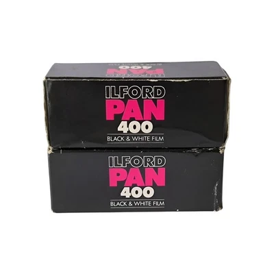 2pcs Ilford Pan 400 - 120mm B/W Photo Film, Medium Format, 400 ISO, Expired - Image 1 of 4