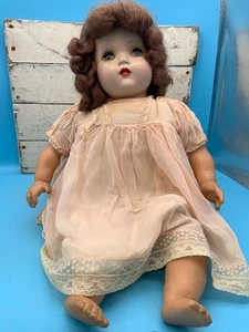 Muñeca de tela de composición vintage HORSMAN, ojos dormidos, 21" - Imagen 1 de 13