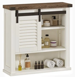 Bathroom Wall Cabinet, Medicine Cabinets for Bathroom with Sliding Barn Door,... - Picture 1 of 6
