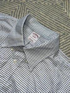 Brooks Brothers Langarmhemd mit Knöpfen - weiß/blau/schwarz - XL - Bild 1 von 4