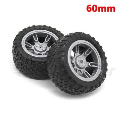 60mm Gummi Modell Auto Rad Reifen für 3mm Welle Motor RC Fahrzeug Spielzeug DIY - Bild 1 von 4