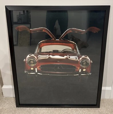 Mercedes Benz 300 SL ALA DE GAVIOTA 30” X 36” con marco vintage Foto 1 de 4