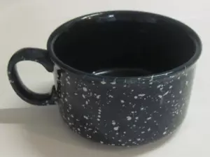 Otagiri Japan Coffee Tea Soup Mug Cup Wide Bottom Blue Speckled Ceramic Vintage - Picture 1 of 6