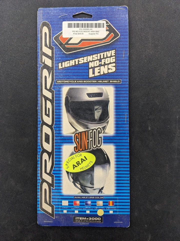 Lente antiniebla ProGrip para cascos Arai - color bronce #PG 300BR-Ar Foto 1 de 2