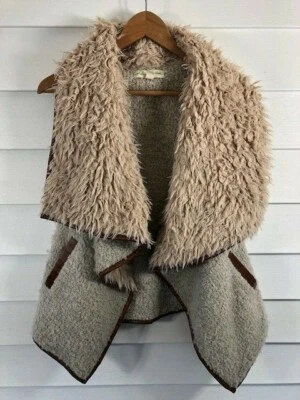 Chaleco Mujer Staring at Stars XS Beige Marrón Sin Mangas Informal Acrílico Lana Poli Foto 1 de 4