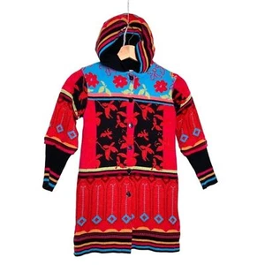 Clayeux Girls Colorful Floral Thick Hooded Jacket Size 8 - Picture 1 of 12