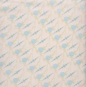 Baby Blue Perfumed Roses Free Spirit 100% Cotton Fabric by 1/4 yard off bolt - Picture 1 of 2