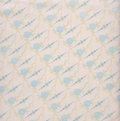 Baby Blue Perfumed Roses Free Spirit 100% Cotton Fabric by 1/4 yard off bolt - Image 1 of 2