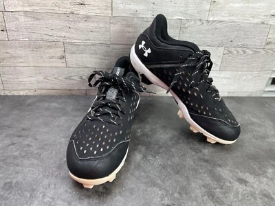 Under Armour Soccer Cleat Youth Kids 4Y Leadoff Shoes Black Athletic 3025600-001 - Image 1 of 4
