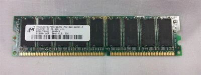 512MB DDR 266MHZ CL2 ECC RAM PC2100U-20221-Z Random Access Memory Double Sided - Image 1 of 4