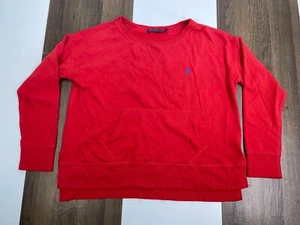 Polo Ralph Lauren Womens Size M Red Pullover Sweater Round Neck - Picture 1 of 9