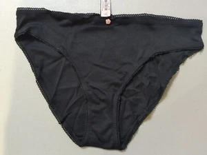 Victoria Secret Cotton Black Bikini Underwear Women’s L New - Picture 1 of 3