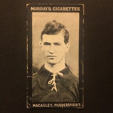 MACAULEY | 1913 Murrays Cigarette Football Card | Series J | Huddersfield