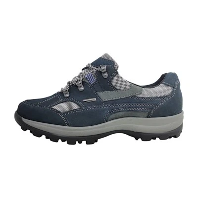 Waldläufer Holly Damenschuhe Schnürschuhe Sportive Wanderschuh Blau Wandern