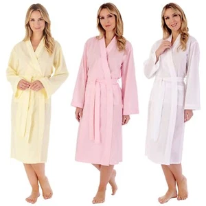 Vestido de vestir Slenderella tejido de algodón 45" Dobby Dot kimono envolvente - Imagen 1 de 13