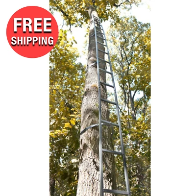 20' Tall Climb Tree Stand Ladder Deer Outdoor Hunting Climbing Stick Treestand - Image 1 of 4