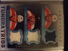 2013-14 Upper Deck Artifacts Tundra Trios Scott Hartnell Luke Schenn Brayden