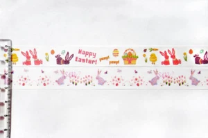 LOT of 2 Rolls Washi/Deco Tape Bunny Rabbits, Chicks, Eggs (Easter Theme) 10 Mtr - Picture 1 of 3