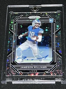 2022 Panini Prizm Jameson Williams Rookie NO HUDDLE SILVER Disco Auto!! RC #311 - Picture 1 of 6