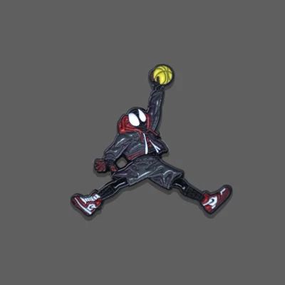 SONY Spider-Man Miles Morales X Jordan Pin Badge NEW