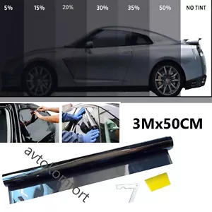 300x50cm Car Window Home Foils Tint Tinting Film Roll Window Glass Films - Picture 1 of 3