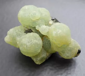 PREHNITE NODULE CLUSTER with BLACK TOURMALINE CRYSTALS - Prophecy, Healing - Picture 1 of 8