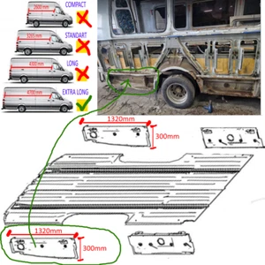 906 Mercedes Sprinter 06- VW Crafter 05- Hinten Schweller Blech Innen L3 –Rechts - Bild 1 von 1