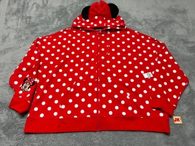 NUEVA Sudadera con Capucha Disney Para Mujer Extra Grande Minnie Mouse Rojo Lunares Juegos con disfraces Parques Foto 1 de 4