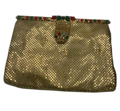Vintage Whiting & Davis Rhinestone Embellished Mesh Clutch Purse - Image 1 of 4