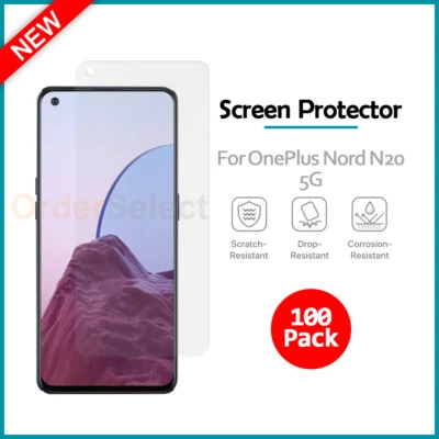 1-100 Lot LCD Clear HD Screen Protector for Android Phone OnePlus Nord N20 5G - Image 1 of 4