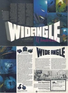 1979 Weitwinkelobjektive DRUCKARTIKEL Taucher Unterwasserkamera Objektiv - Bild 1 von 1