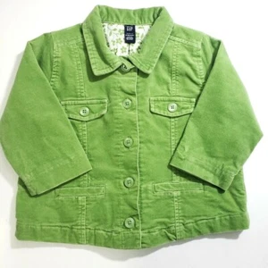 GAP Toddler Baby Girl's Green Velour Jacket Size 12-18 Mo. - Picture 1 of 8