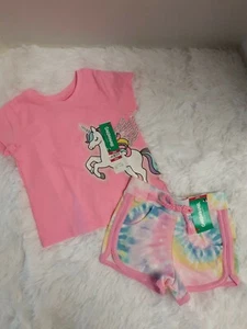 Garanimals 2-Piece Toddler Girls Outfit S/S Graphic Tee & Shorts Size 18 Mos. - Picture 1 of 5