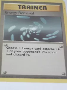 Pokemon Trainer Card - 92 / 102 - Energy Removal - Base 102 Set - Picture 1 of 2