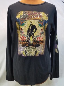Harley Davidson Motor Queens Long Sleeve T-shirt St. Thomas Milwaukee Women's XL - Picture 1 of 12