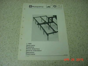 Husqvarna Spare Parts Manual IPL Debris Rake Attachment Garden Tractor - Imagen 1 de 1