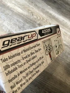 Sistema di sollevamento per biciclette Gear Up 50 libbre 12" soffitti NOS - Foto 1 di 4