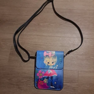 Borsa a tracolla Big Eyes Girl, borsetta, pelle vegan, kitsch retrò - Foto 1 di 4