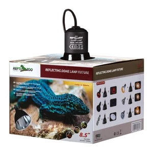 ReptiZoo Reflecting Dome DEEP Lamp Fixture 200w Basking Reflector Holder 21cm - Picture 1 of 2