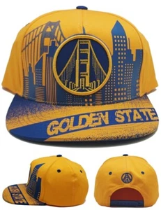 Mütze Kappe Golden State neu Top Level City Skyline Warriors gold blau Ära Druckknopflasche - Bild 1 von 9