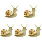  5 PCS Resin Snail Miniature Gothic Decoration Home Dcor Decorations
