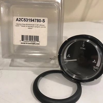 NOS VDO Viewline Onyx Gauge 3000 RPM 85mm 3-3/8" 12V @H8 - Image 1 of 4