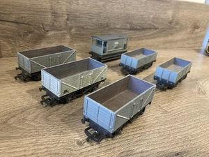 Rake 5 Mainline 00 BR 5/7 Plank Wagons Grey Livery + Guards. Boxes. Super Cond. - Picture 1 of 8