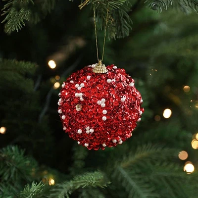 Colorful Christmas Hanging Balls 8cm Christmas Tree Ornaments  New Year Gifts - Image 1 of 4
