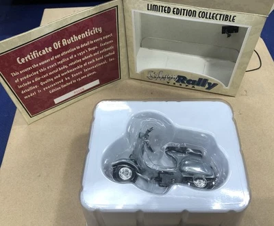 Xonex Vespa Scooter Pedal Vehicle vintage diecast toy silver rally - Image 1 of 2