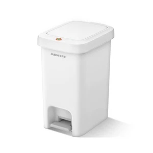 MOPALL Small Bathroom Trash Can with Lid Soft Close, Garbage Can with Press T... - Picture 1 of 7
