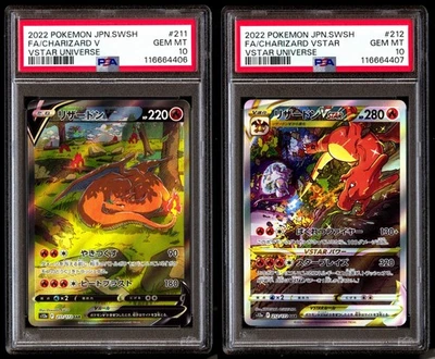 PSA 10 SET Charizard V 211 charizard Vstar 212/172 vstar Universe CONSECUTIVE - Image 1 of 4
