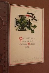tolle alte Karte -Patriotisch - Gott mit uns, wie er mit unseren Vätern war 1915 - Picture 1 of 2