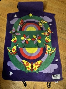 1998 Vintage Kinder Rollee Pollee Crayola buntes aufrollbares Strandtuch mit Kissen - Bild 1 von 7