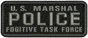 US MARSHAL POLICE F TASK F EMBROIDERY PATCH 2x5 inches Hook on back - Picture 1 of 2